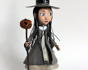 JUNA witch pumpkin OOAK DOLL KriSoft