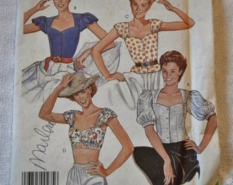 Vintage McCalls 2467 Sewing Pattern Misses Tops Size 8 DIY Sewing Crafts PanchosPorch