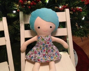 Anna Doll - 15 Inch Doll - Fabric Doll - Handmade Doll - READY TO SHIP
