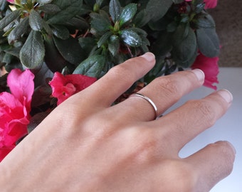 Skinny Platinum wedding band super thin wedding band spacer ring , super thin 1mm platinum wedding band , ultra slim petite small narrow low