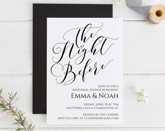 Rehearsal Dinner Invitation, Editable Rehearsal Dinner Invitation Printable, Rehearsal Dinner Invitation Template, Instant Download. WC3