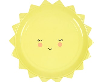 Small Sun Plates - You Are My Sunshine Party Supplies
