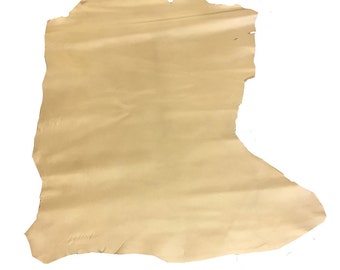 Quality full leather hide beige color genuine lambskin leather with buttery soft feel and polished opalescent finish FS755-5