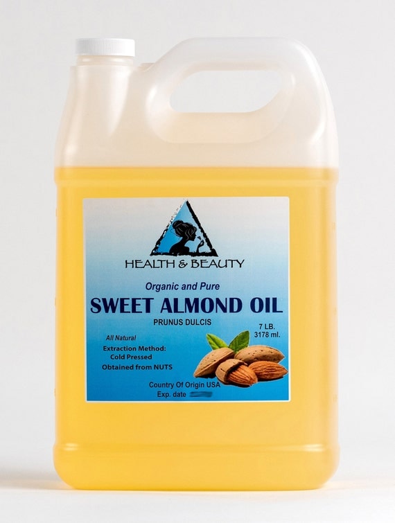 7 Lb 1 gal SWEET ALMOND OIL Organic Carrier Cold Pressed 100