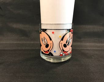 MICKEY MOUSE MUG, Minnie Mouse mug, glass coffee mug, glass Disney mug, cute Disney mug, vintage Mickey mouse cup, vintage Minnie Mouse cup