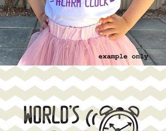 Cutest alarm clock, cute fun funny saying baby babies kids digital cut files, SVG DXF studio3 files for cricut, silhouette cameo, diy decals