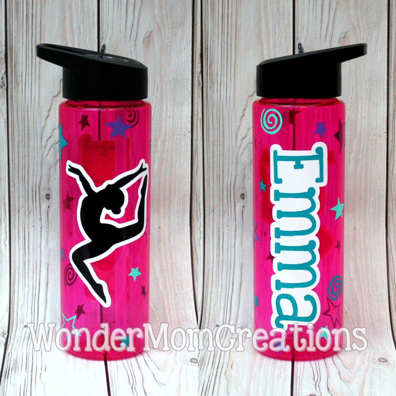 Gymnastics Personalized Water Bottle Gymnast Personalized 24