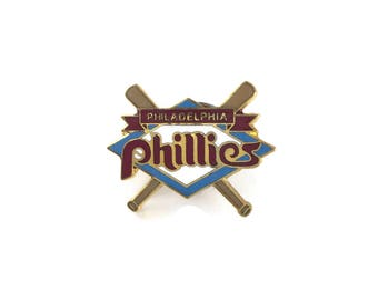 1988 PHILLIES Pin + FREE backs! MLB Baseball Collector Pin! New! Cloisonne Shiny Brass Metal Glossy Enamel Rare Vintage Retro Great Gift!