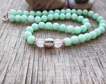 Womens personalized necklace Personalized gift for women gift Women necklace Beaded necklace Fertility necklace Initial necklace Custom gift