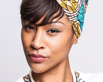 Turban Wax Print Head Wrap | African print Headwrap | Print Head Scarf | Hair Band | Printed head Accessory | Print head scarf | Headband