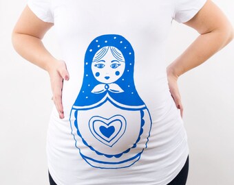 Nesting Doll Maternity Shirt, Funny Maternity Shirt, Matryoshka Doll shirt, Russian Doll tee, tank top, St. Patrick's Day maternity