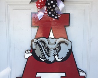 Alabama Door Hanger, Alabama Crimson Tide Door Hanger, Alabama Roll Tide Door Hanger, Alabama Wreath, Alabama Crimson Tide Wreath, Roll Tide