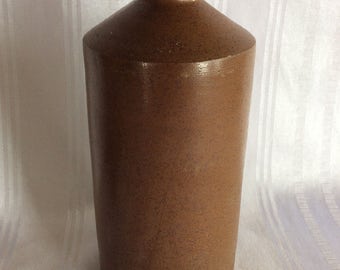 Antique 1800 Bourne Denby ink bottle container jar salt glaze stoneware crock