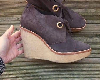 YSL VELOURS BOOTS · Yves Saint Laurent · 39 / Us 8 / Uk 6 · Velours Boots · Rubber Sole