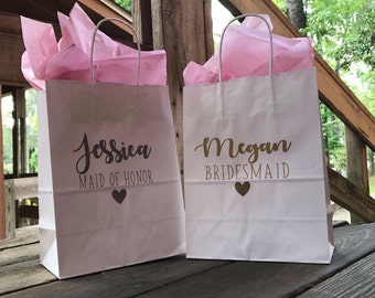 Bridesmaid Gift Bag | Bridesmaid Bag | Bridal Party Gift Bags | Maid of honor gift bag | Will you be my bridesmaid? | Bridal party gift bag