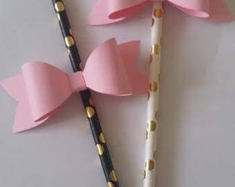 Set Of 12 Kate Spade Theme Paper Straws Kate Spade Inspired