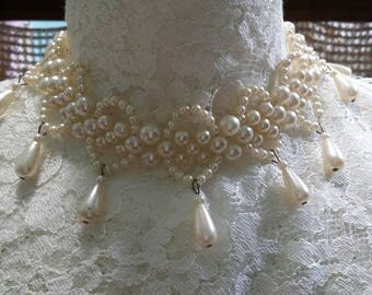 Victorian look beaded fancy choker