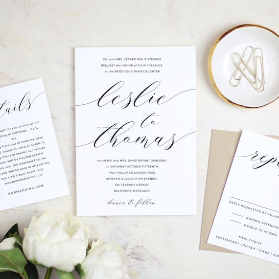 1 Page Wedding Invitation 5