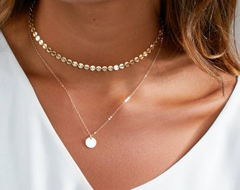 Dainty Choker Necklace, Gold Choker, Choker Necklace, in Sterling Silver, Gold Filled, Perfect Layering Necklace