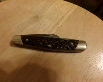Boker Pocket Knife Bone Handle 3 Blade Original Vintage Boker Tree Brand Knife, Vintage Boker, Boker knife