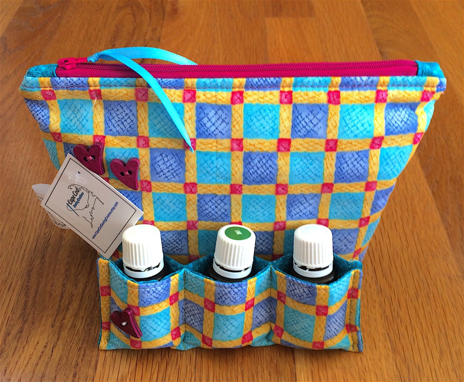 Plaid Essential Oil Bag Essential Oil Pouch Oil Travel Bag