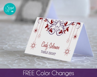 Winter place cards | Etsy
