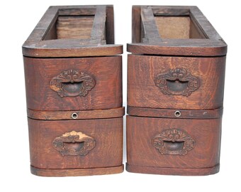 Antique Sewing Machine Drawers Set of Four Decorative Clean DIY Cabinet Vintage