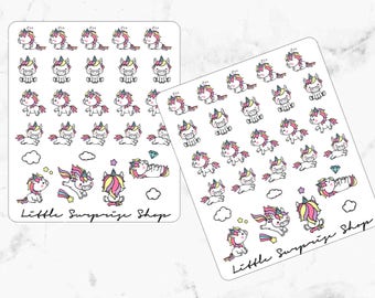 kawaii unicorn stickers for chore reminders me timeeclp