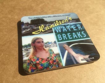 ALAN PARTRIDGE - Fridge Magnet "Hamilton's Water Breaks" - 57mm x 57mm - Shiny Gloss Finish - Original unofficial TV themed design