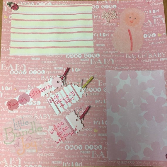 Scrapbooking:Bundle of Joy, 12x12 Premade Scrapbook Page