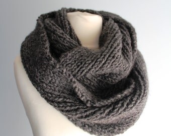 Items similar to Black Hand Knit Wool Scarf for MEN best gift for Him ...