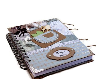 Personalized Recipe Binder - Custom Recipe Book - Christmas Wife Gift - Rustic Recipe Notebook - Blank Recipe Book - Housewarming Gift