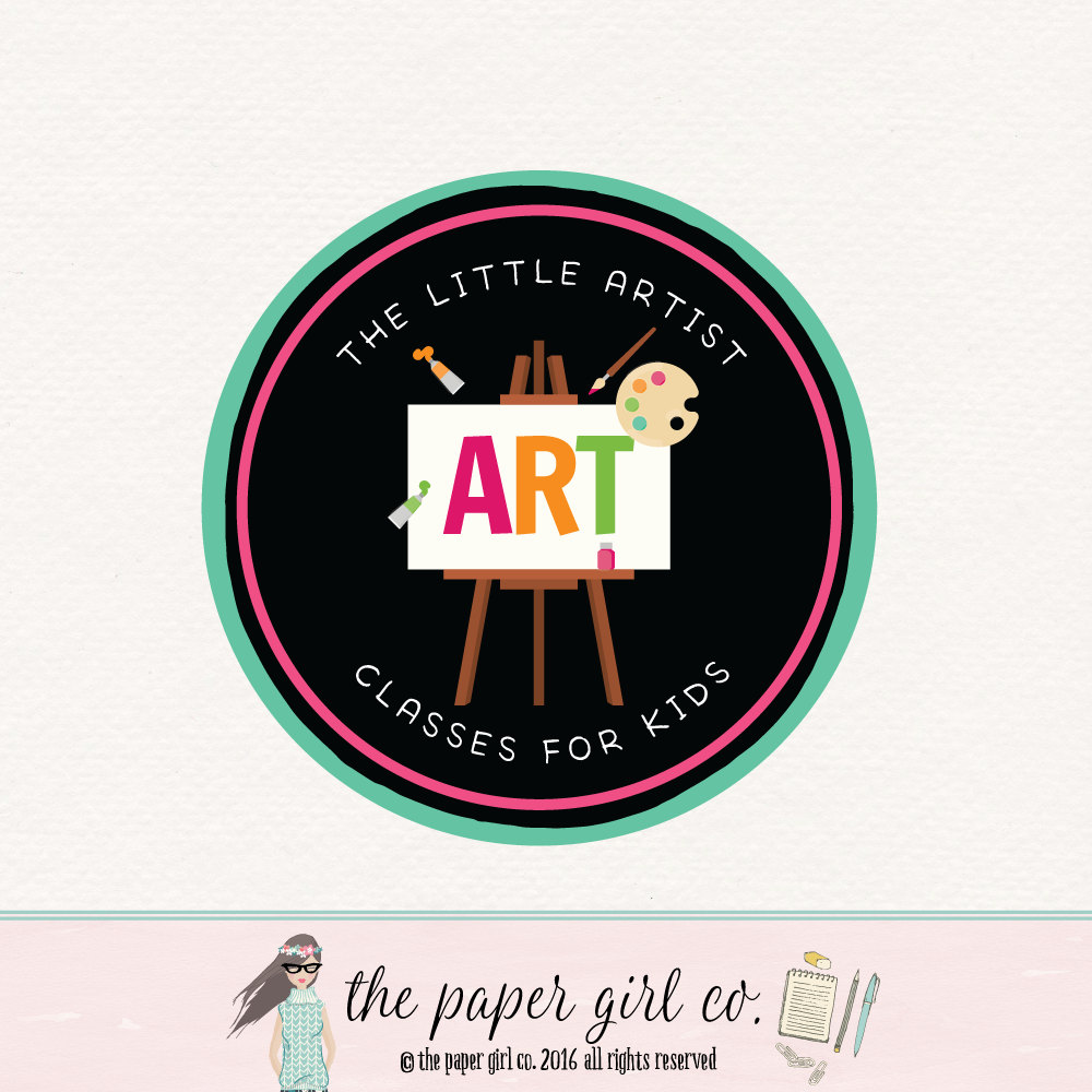 art class logo easel logo paint logo painting logo art teacher