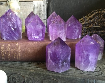 Amethyst Crystal / Crystal Point / Amethyst Point / Amethyst Standing Crystal / Purple Amethyst Wand / Healing Crystals / Mineral Specimen