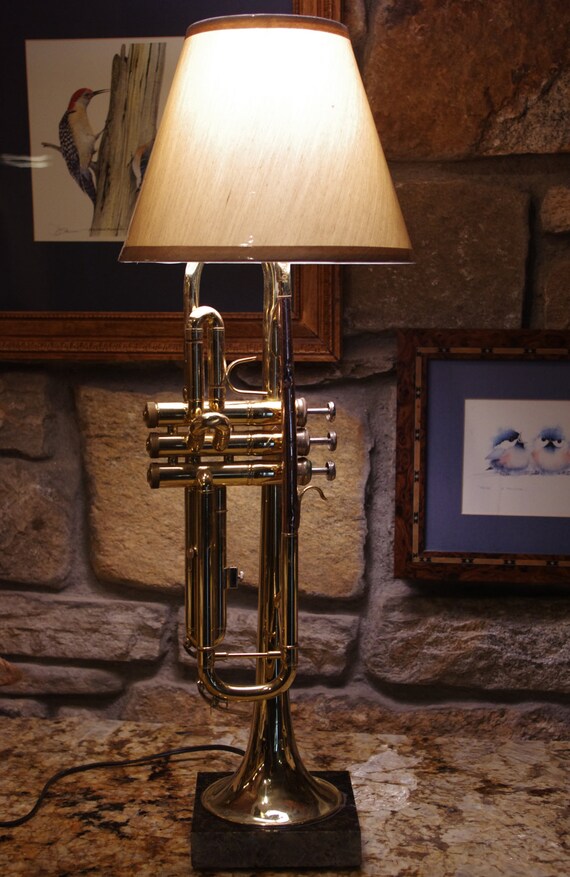Vintage Trumpet Table Lamp Crafted With Memories in Mind.