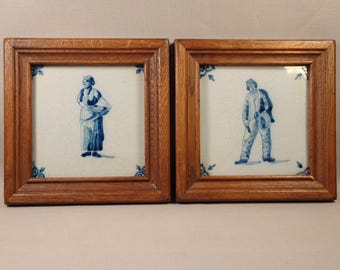Royal Tichelaars Makkum Aardewerk Tile Two Available