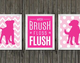 Pink bathroom decor | Etsy