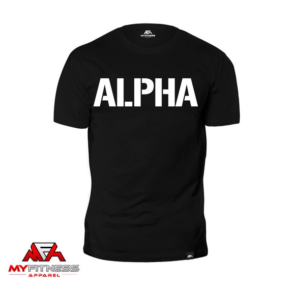Alpha mens workout tshirt gym workout clothes gym mens t