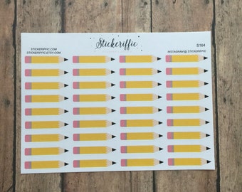 S164 Pencil Stickers for your Planner, Journal, or Scrapbook