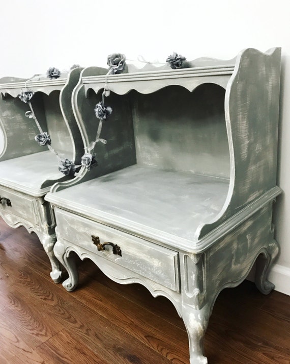 Beautiful French Provincial Nightstands by madenewdesignct on Etsy