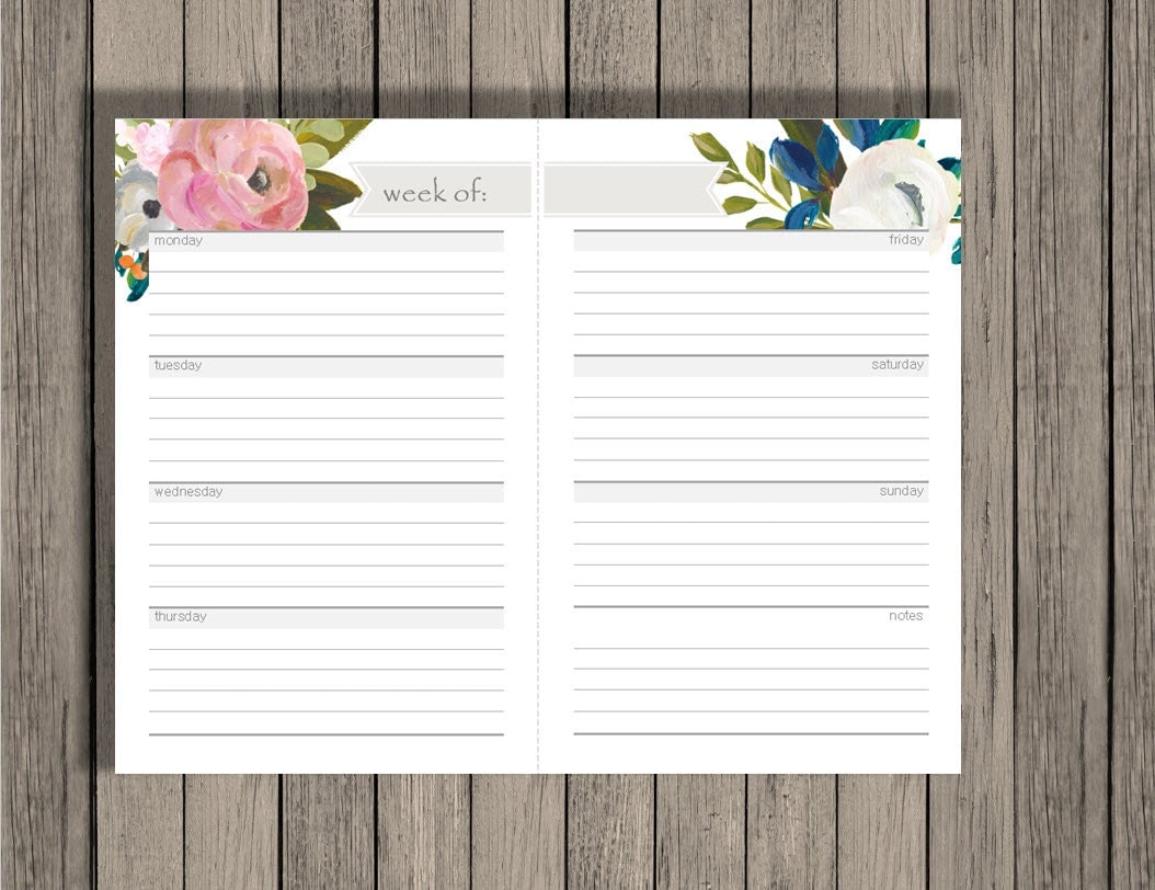 weekly calendar blank week sheets printable calendar