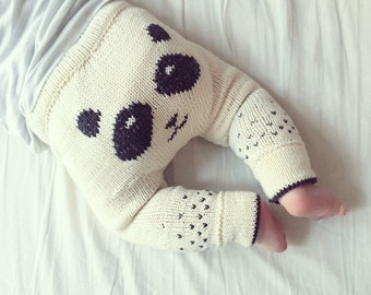 PANDA PANTS - Strikkeopskrift - DK