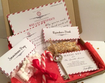 Personalised Christmas Eve Box | Nice List | Reindeer Food | Magic Key