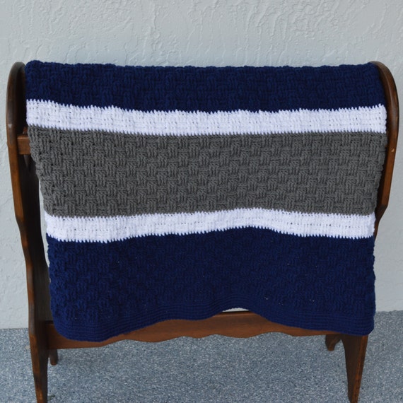 Crochet football blanket Stadium blanket Sport afghan