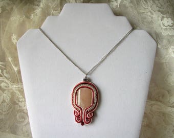 Pink pendant Gemstone pendant Rose quartz pendant Pink necklace Her gift for women Natural stone necklace Gem necklace Silver necklace Xmas