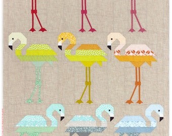 Florence Flamingo Quilt Kit- Pond Fabric- Elizabeth Hartman
