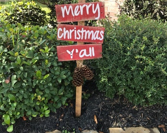 Christmas yard sign | Etsy