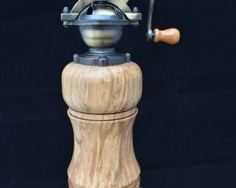 Beautiful Handmade Spalted Maple Old Fashion Pepper Mill/Grinder