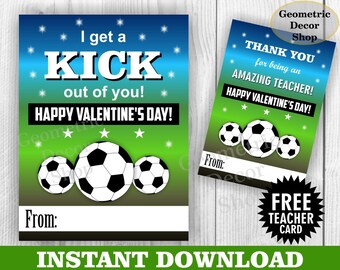 Soccer valentines | Etsy