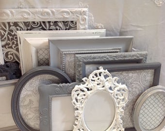 Shabby Chic Picture Frame Set Ornate Mix Custom Colors Vintage Mix